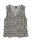 VMMENNY SL V-NECK TOP WVN BOO
