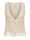 ONLALIX SL FRINGE WAISTCOAT KNT