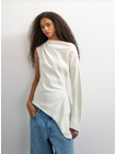 TSTENA ONE SHOULDER LS TOP WVN