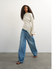 TSTENA ONE SHOULDER LS TOP WVN
