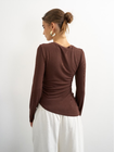 TSRIA PREMIUM RIB RUCHED TOP JRS
