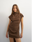 TSOLIVIA SCARF NECK MINI DRESS WVN