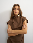 TSOLIVIA SCARF NECK MINI DRESS WVN