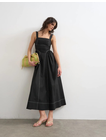 TSMILLIE CONTRAST MAXI SUNDRESS WVN