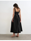 TSMILLIE CONTRAST MAXI SUNDRESS WVN