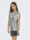 ONLMIE SL O-NECK FOIL TOP KNT