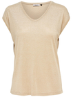 ONLSILVERY S/S V NECK LUREX TOP JRS NOOS