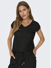 ONLSILVERY S/S V NECK LUREX TOP JRS NOOS