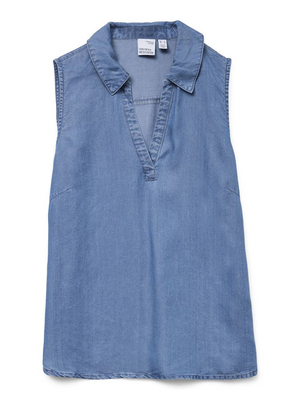 VMHARPER SL COLLAR SHORT TENCEL TOP GA