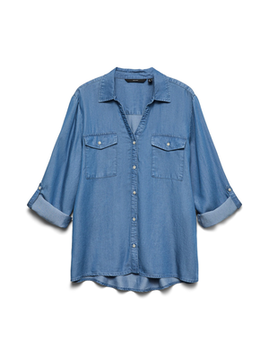 VMBREE 7/8 SLEEVE LOOSE TENCEL SHIRT GA