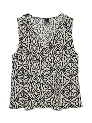 VMMENNY SL V-NECK TOP WVN BOO