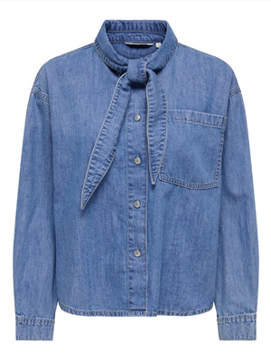 ONLALISIA LS BOW SHIRT DNM AKM
