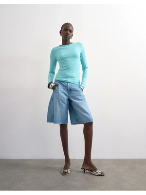 TSJOA DENIM BARREL JORT MB