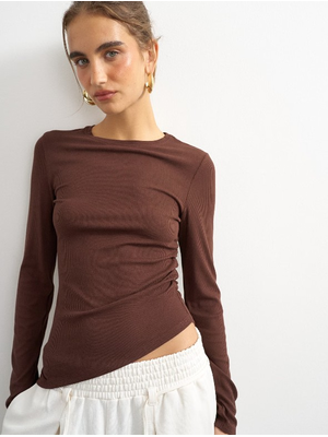 TSRIA PREMIUM RIB RUCHED TOP JRS