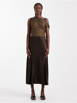 TSMAYA SATIN MIDI SKIRT WVN