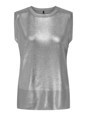 ONLMIE SL O-NECK FOIL TOP KNT