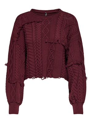 ONLDALIA LIFE LS FRINGE PULL KNT