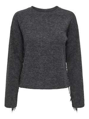 ONLJAKE LIFE L/S FRINGE TOP JRS