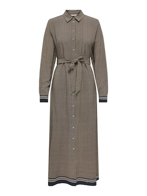 ONLVEDA BORDER L/S LONG DRESS WVN