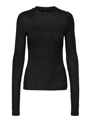 ONLLENA L/S O-NECK GLITTER RIB TOP JRS