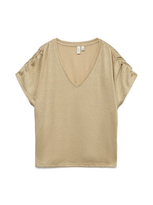 VMGOLDA SS V-NECK TOP JRS BTQ