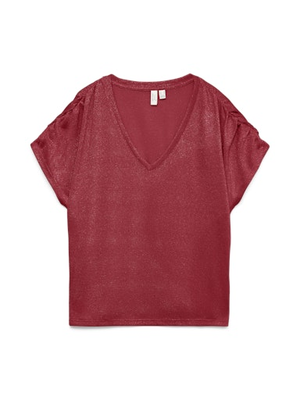 VMGOLDA SS V-NECK TOP JRS BTQ
