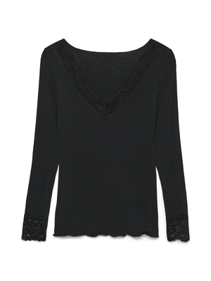VMSKYE LS V-NECK LACE TOP JRS NOOS