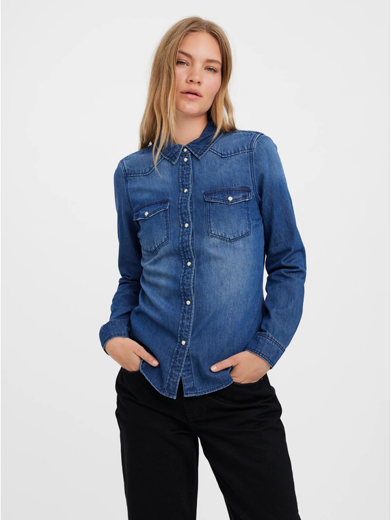 VMMARIA LS DENIM SLIM SHIRT MIX NOOS