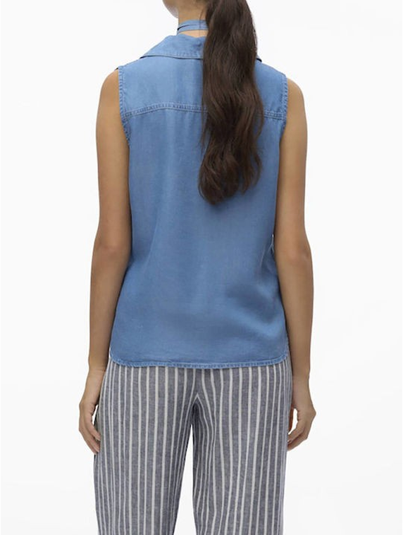 VMHARPER SL COLLAR SHORT TENCEL TOP GA