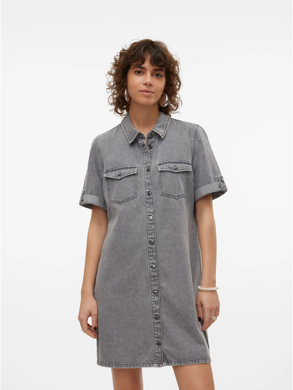 VMJENNIE SS SHORT DENIM DRESS GA NOOS