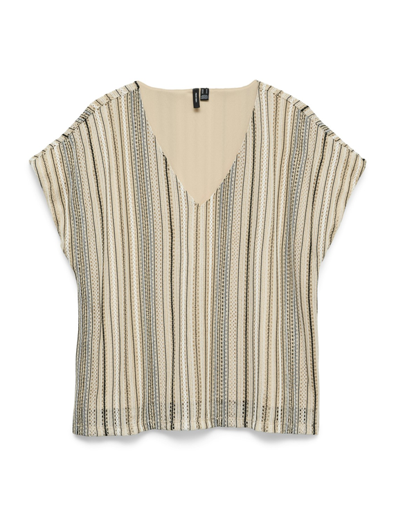 VMDEMI SS V-NECK TOP JRS GA