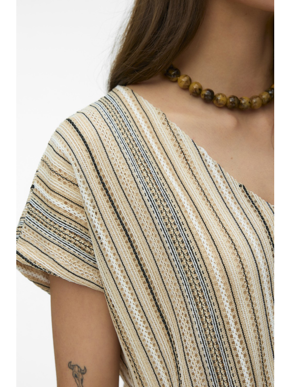 VMDEMI SS V-NECK TOP JRS GA