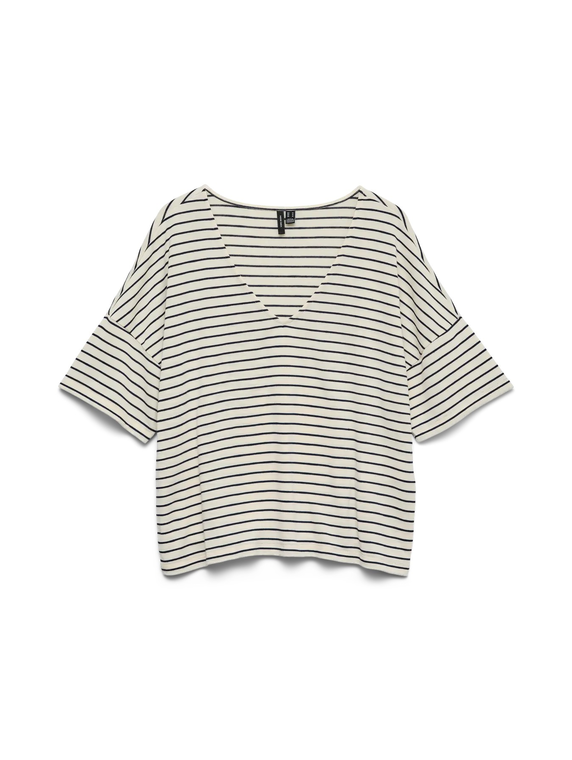 VMHOLLI 2/4 V-NECK LOOSE TOP JRS