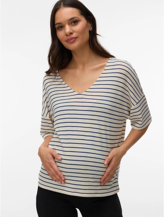 VMHOLLI 2/4 V-NECK LOOSE TOP JRS