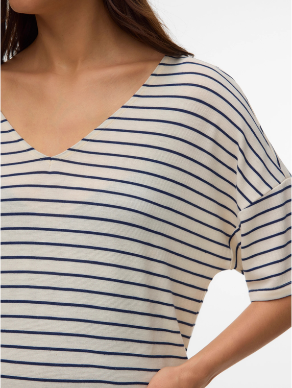 VMHOLLI 2/4 V-NECK LOOSE TOP JRS