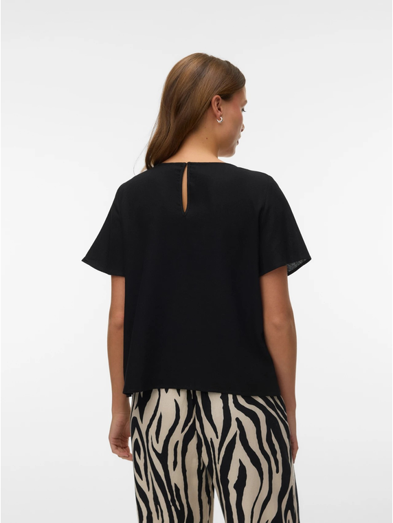 VMMYMILO SS O-NECK TOP WVN GA BOO