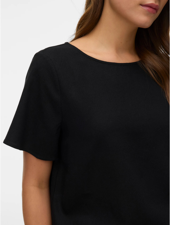 VMMYMILO SS O-NECK TOP WVN GA BOO