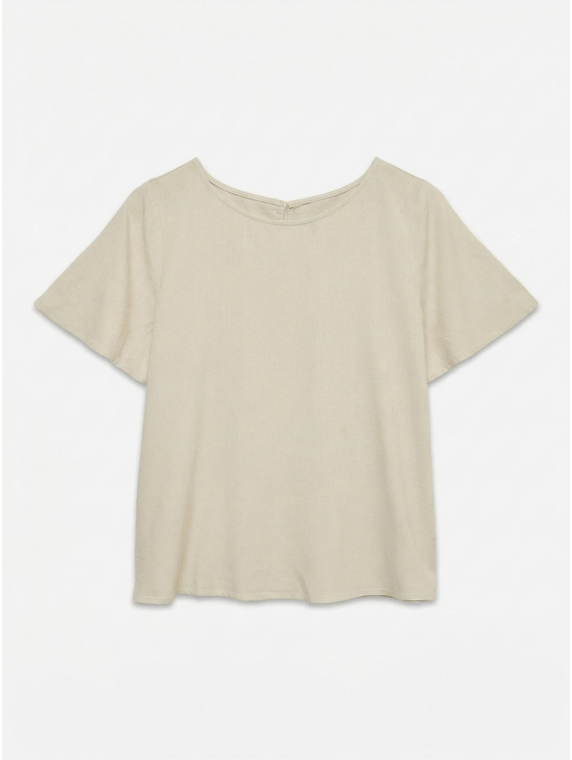 VMMYMILO SS O-NECK TOP WVN GA BOO