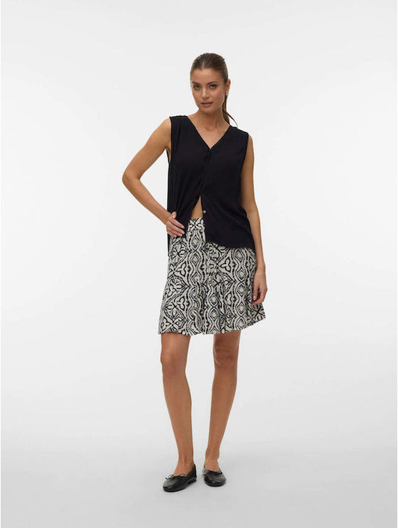 VMMENNY SL V-NECK TOP WVN BOO