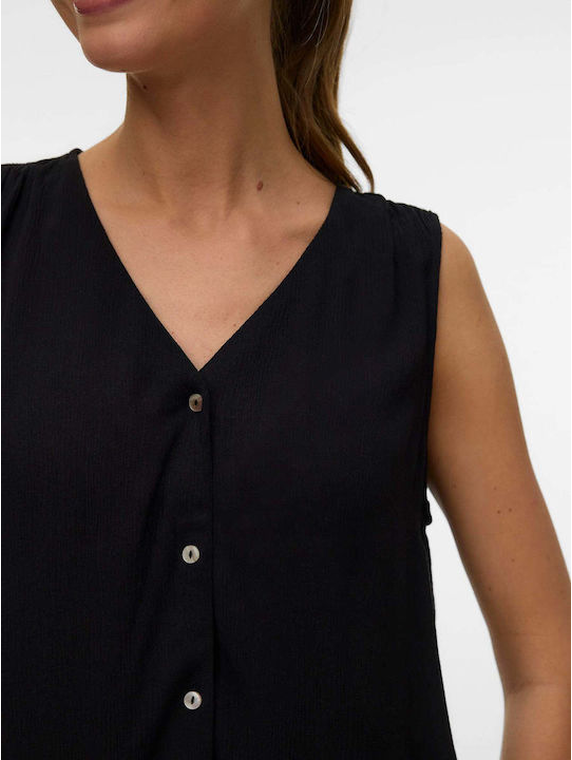 VMMENNY SL V-NECK TOP WVN BOO