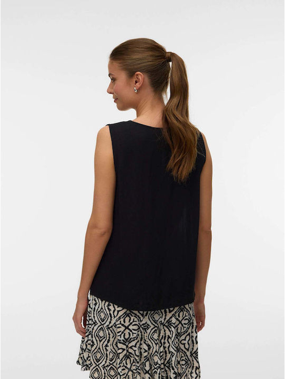 VMMENNY SL V-NECK TOP WVN BOO