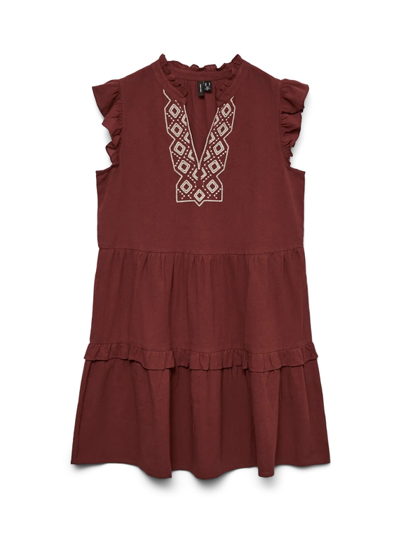 VMDICTHE EMB SHORT DRESS WVN GA