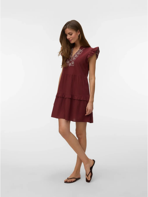 VMDICTHE EMB SHORT DRESS WVN GA