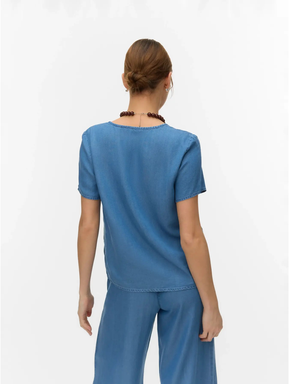 VMBREE SS V-NECK TENCEL TOP