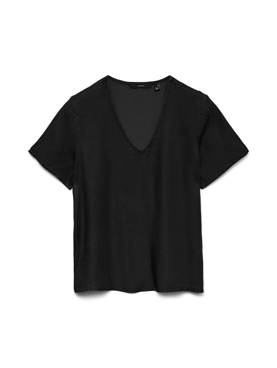 VMBREE SS V-NECK TENCEL TOP