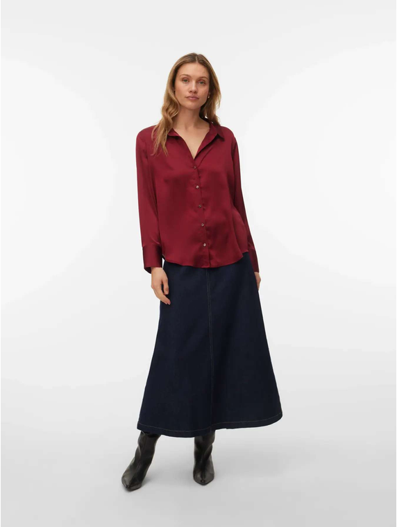 VMLUNA L/S V-NECK SHIRT WVN BTQ SP