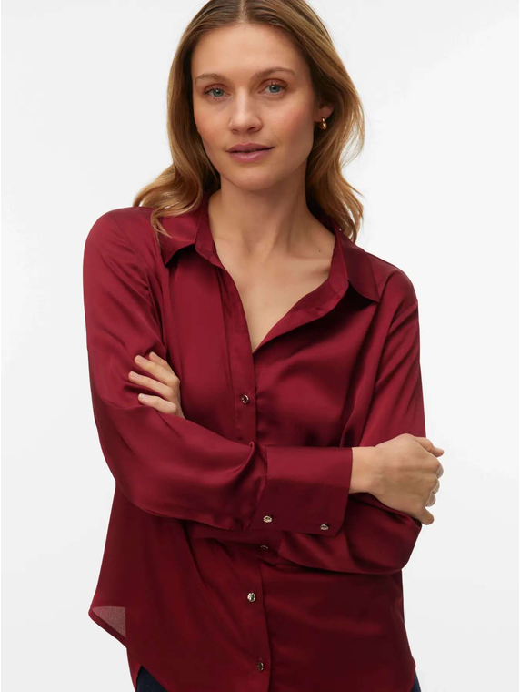 VMLUNA L/S V-NECK SHIRT WVN BTQ SP