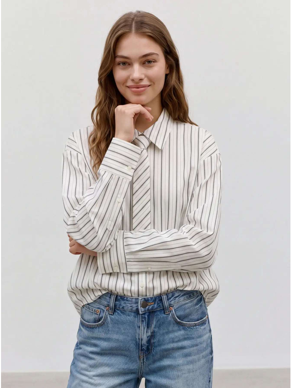 VMANYA LS LOOSE TIE SHIRT WVN