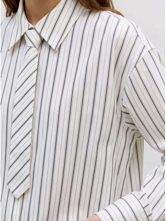 VMANYA LS LOOSE TIE SHIRT WVN