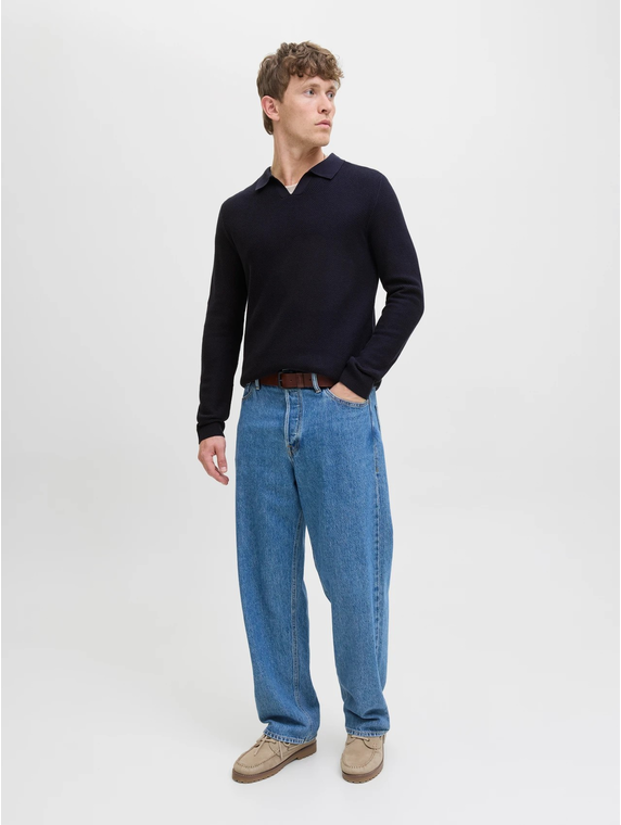 JPRBLAEASTON KNIT SPLIT NECK LS SN